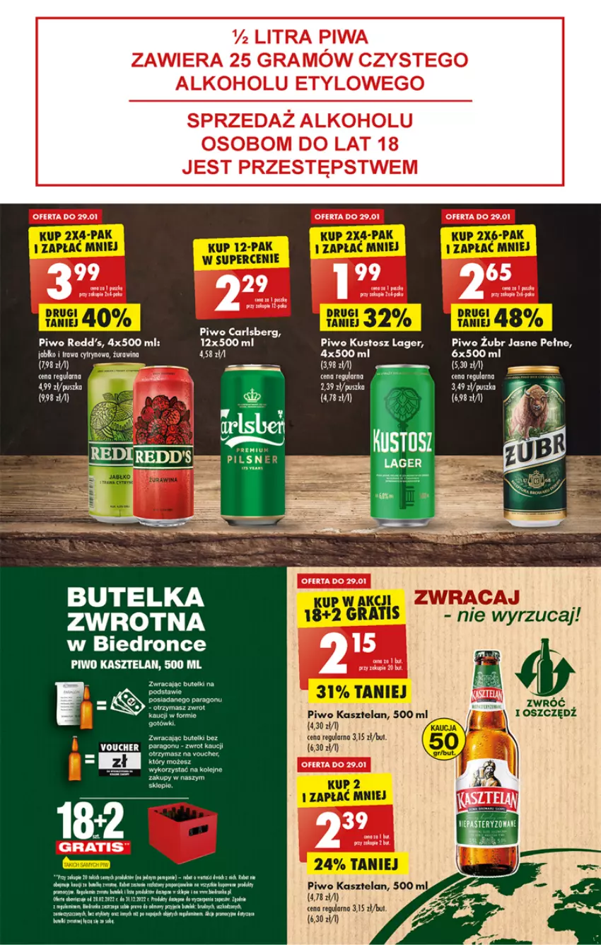 Gazetka promocyjna Biedronka - Gazetka - Biedronka.pl - ważna 26.01 do 01.02.2023 - strona 49 - produkty: Carlsberg, Dron, Fa, Gra, Kasztelan, Piwa, Piwo