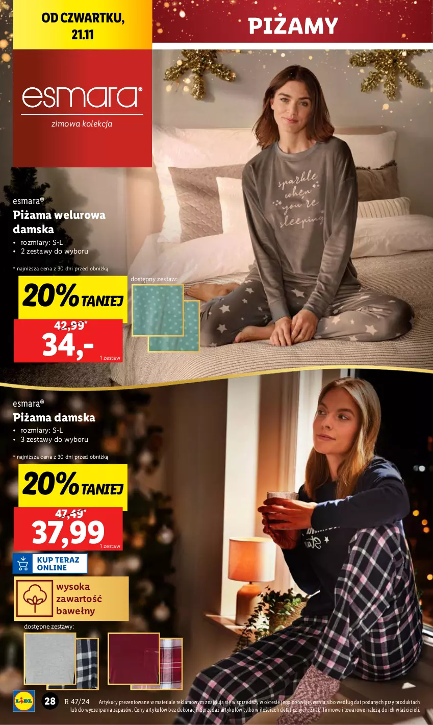 Gazetka promocyjna Lidl - GAZETKA - ważna 18.11 do 23.11.2024 - strona 30 - produkty: Piżama, Sok