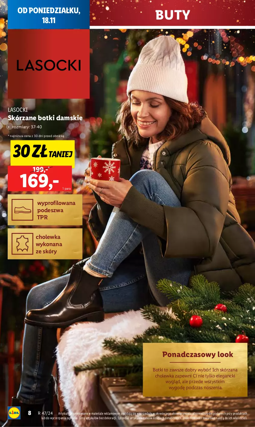 Gazetka promocyjna Lidl - GAZETKA - ważna 18.11 do 23.11.2024 - strona 8 - produkty: Botki, Buty