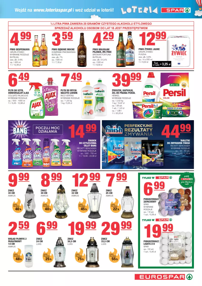 Gazetka promocyjna Spar - EuroSpar - ważna 15.10 do 25.10.2023 - strona 7 - produkty: Ajax, Colgate, Desperados, Fa, Fortuna, LG, Ludwik, Palmolive, Persil, Piwo, Płyn do mycia, Płyn do szyb, Ser, Tablet, Znicz