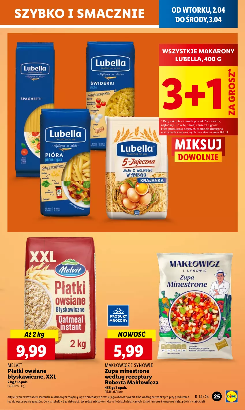 Gazetka promocyjna Lidl - GAZETKA - ważna 02.04 do 03.04.2024 - strona 27 - produkty: Bell, Bella, Lubella, Makaron, Melvit, Płatki owsiane, Zupa