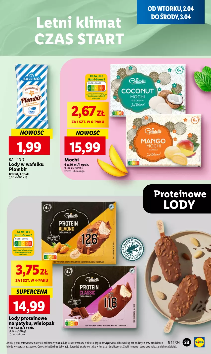 Gazetka promocyjna Lidl - GAZETKA - ważna 02.04 do 03.04.2024 - strona 37 - produkty: Kokos, Lody, Mango, Wazon