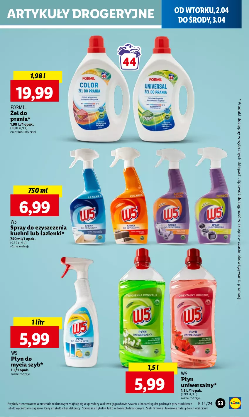 Gazetka promocyjna Lidl - GAZETKA - ważna 02.04 do 03.04.2024 - strona 57 - produkty: Płyn do mycia, Spray do czyszczenia