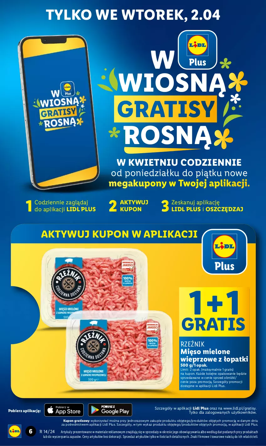 Gazetka promocyjna Lidl - GAZETKA - ważna 02.04 do 03.04.2024 - strona 6 - produkty: Gra, Mięso, Mięso mielone, Olej