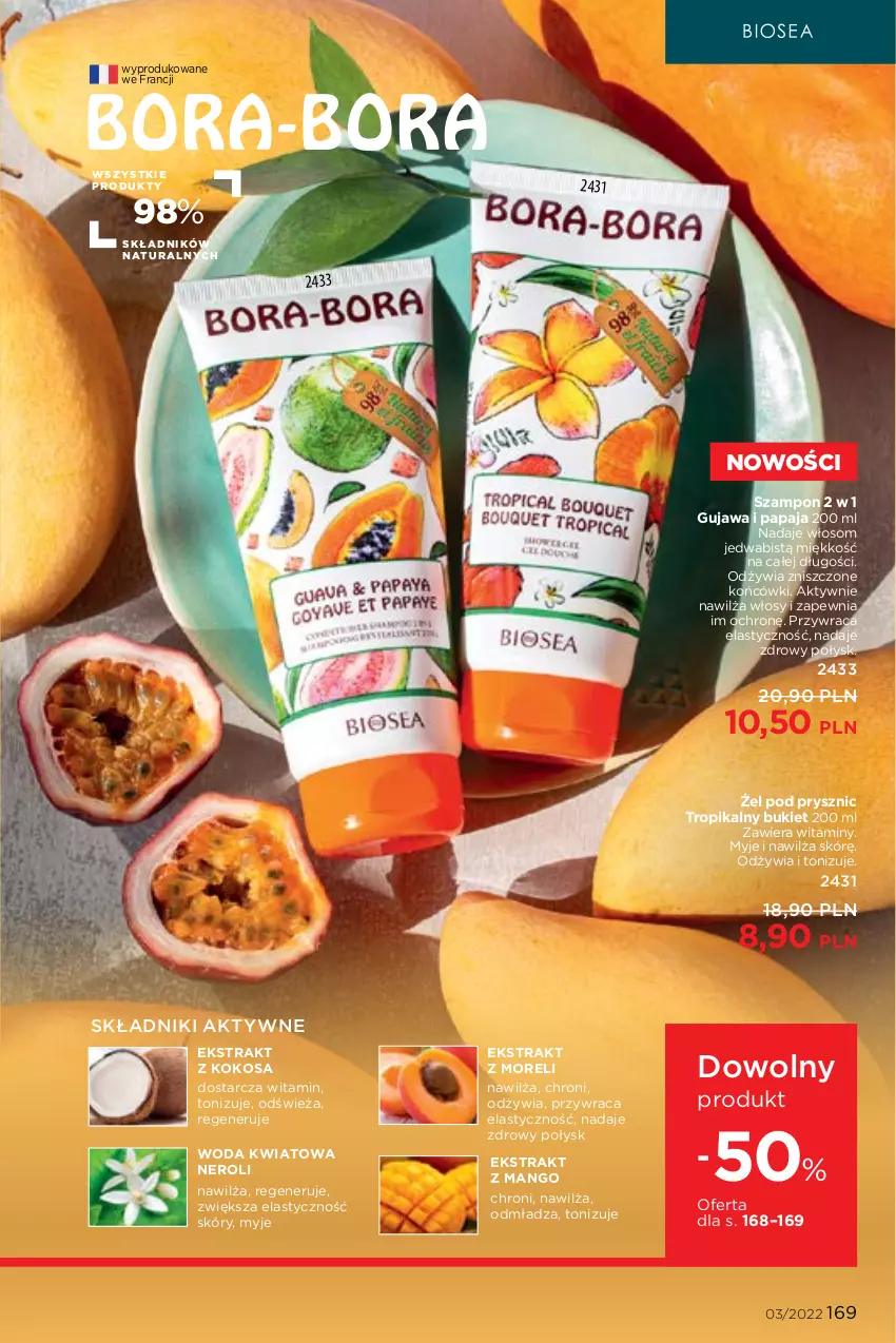 Gazetka promocyjna Faberlic - ważna 07.02 do 20.02.2022 - strona 169 - produkty: Bukiet, Kokos, Mango, Papaja, Szampon, Woda