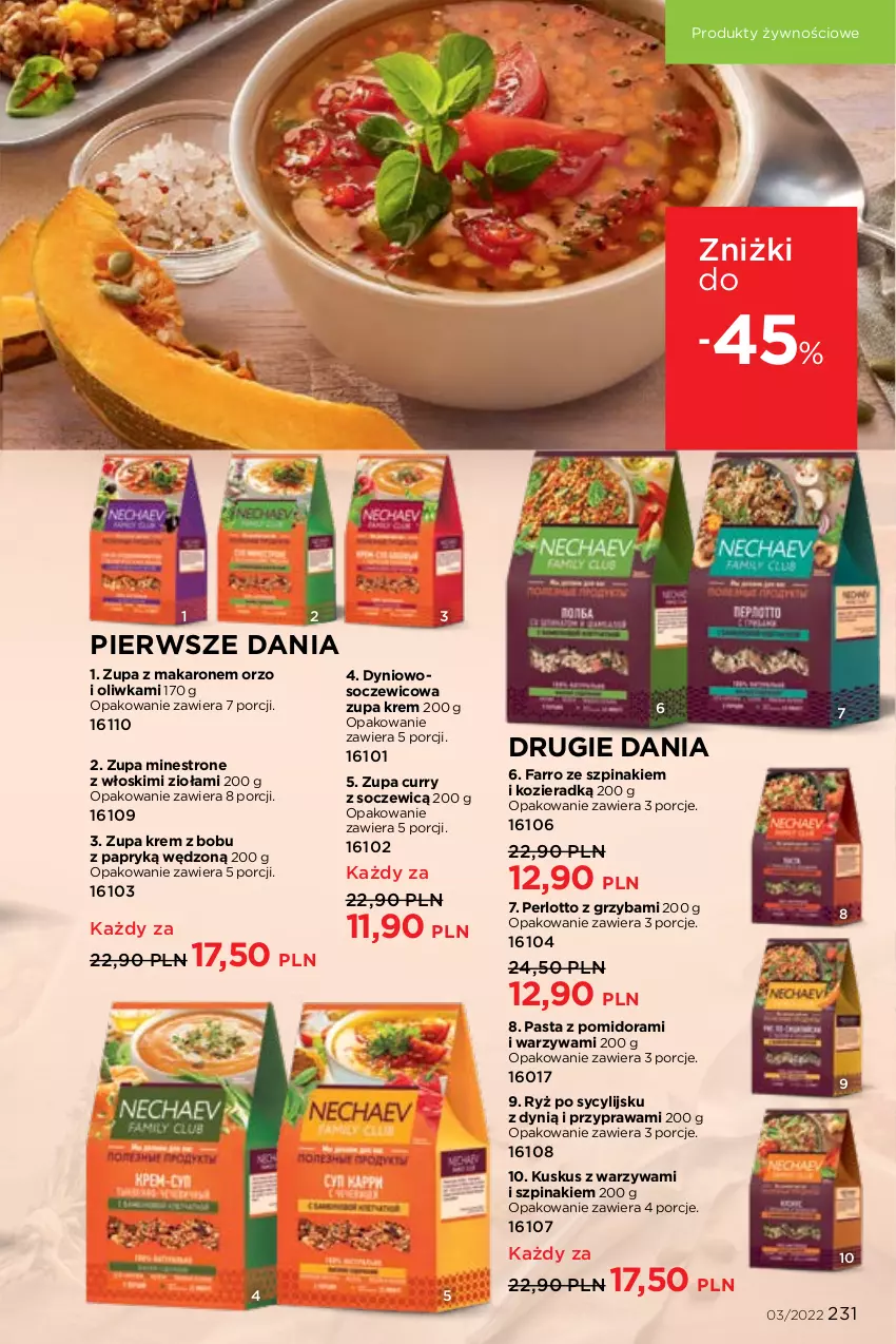 Gazetka promocyjna Faberlic - ważna 07.02 do 20.02.2022 - strona 231 - produkty: Dynią, Fa, Kuskus, Makaron, Por, Ryż, Szpinak, Warzywa, Zupa