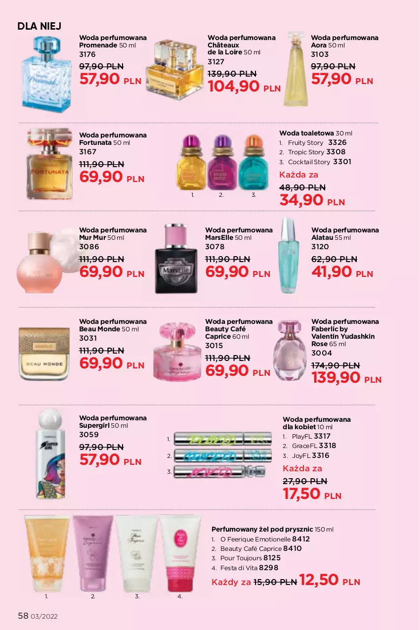 Gazetka promocyjna Faberlic - ważna 07.02 do 20.02.2022 - strona 58 - produkty: Fa, Fortuna, Gra, Mars, Perfum, Woda, Woda perfumowana, Woda toaletowa