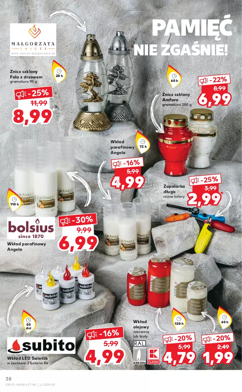 Gazetka promocyjna Kaufland - OFERTA TYGODNIA - ważna 22.09 do 28.09.2022 - strona 38 - produkty: Fa, Gra, Olej, Rama, Wkład olejowy, Zapalarka, Znicz