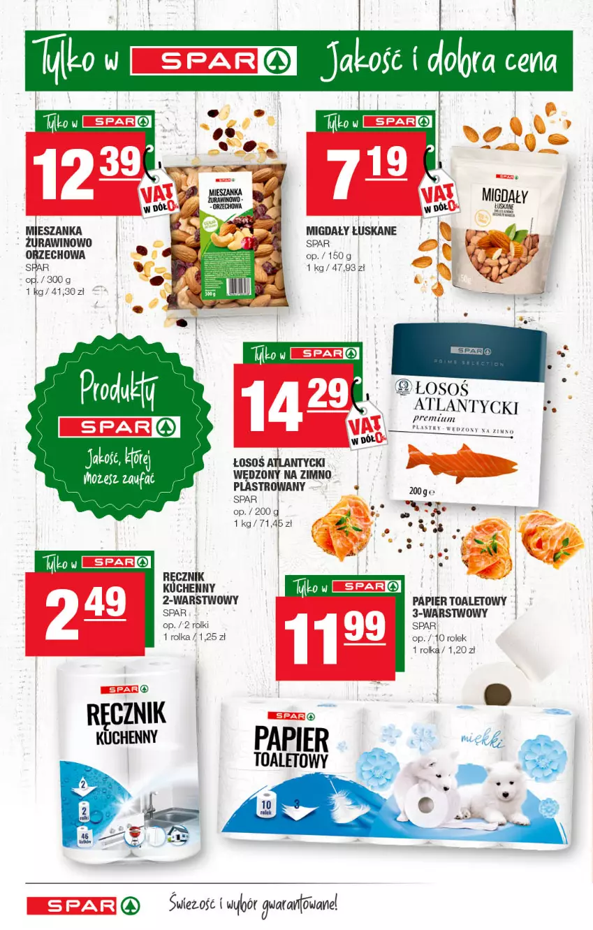 Gazetka promocyjna Spar - Spar - ważna 02.03 do 12.03.2022 - strona 10 - produkty: Migdały, Migdały łuskane, Papier, Papier toaletowy, Ręcznik, Ręcznik kuchenny, Rolki, Wino