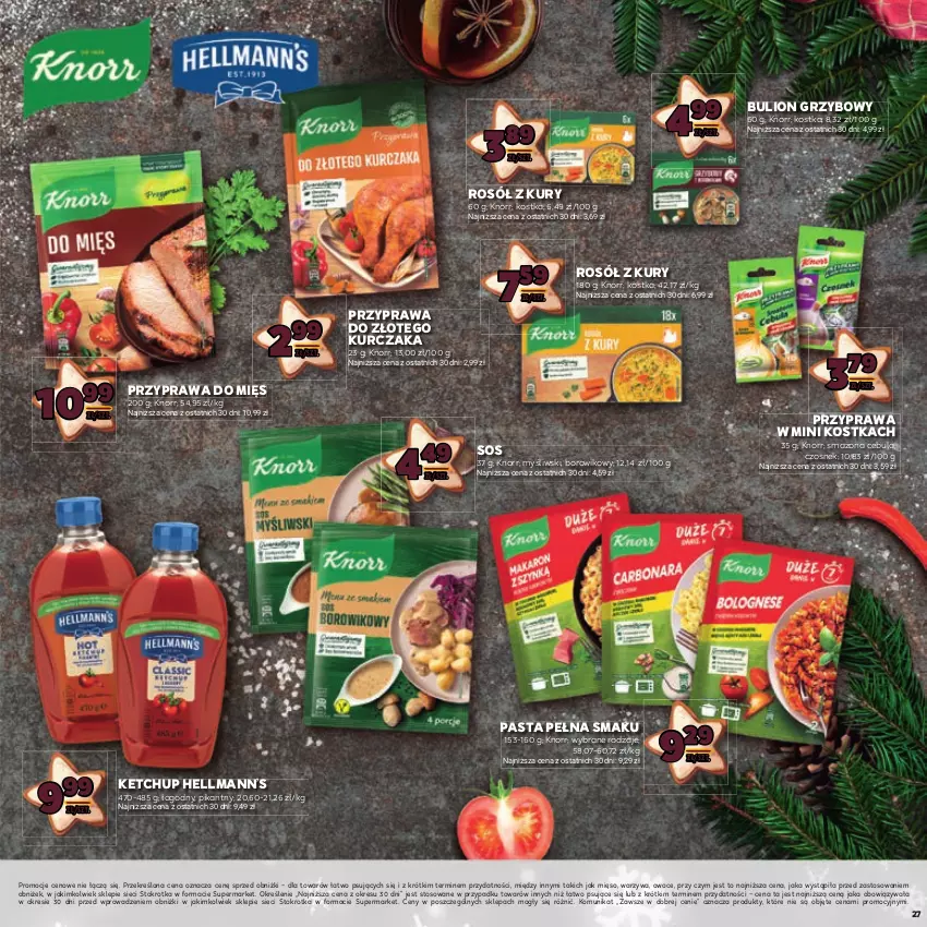 Gazetka promocyjna Stokrotka - Boże Narodzenie - ważna 12.12.2023 do 27.12.2024 - strona 27 - produkty: Bulion, Cebula, Czosnek, Hellmann’s, Ketchup, Knorr, Kurczak, Lion, Mięso, Owoce, Rosół, Sos, Warzywa, Wiko