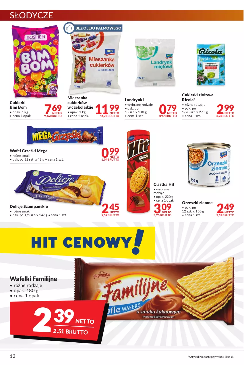 Gazetka promocyjna Makro - [Oferta promocyjna] Artykuły spożywcze i przemysłowe - ważna 27.12.2021 do 05.01.2022 - strona 12 - produkty: Ciastka, Cukier, Cukierki, Delicje, Fa, Grześki, Olej, Orzeszki, Orzeszki ziemne