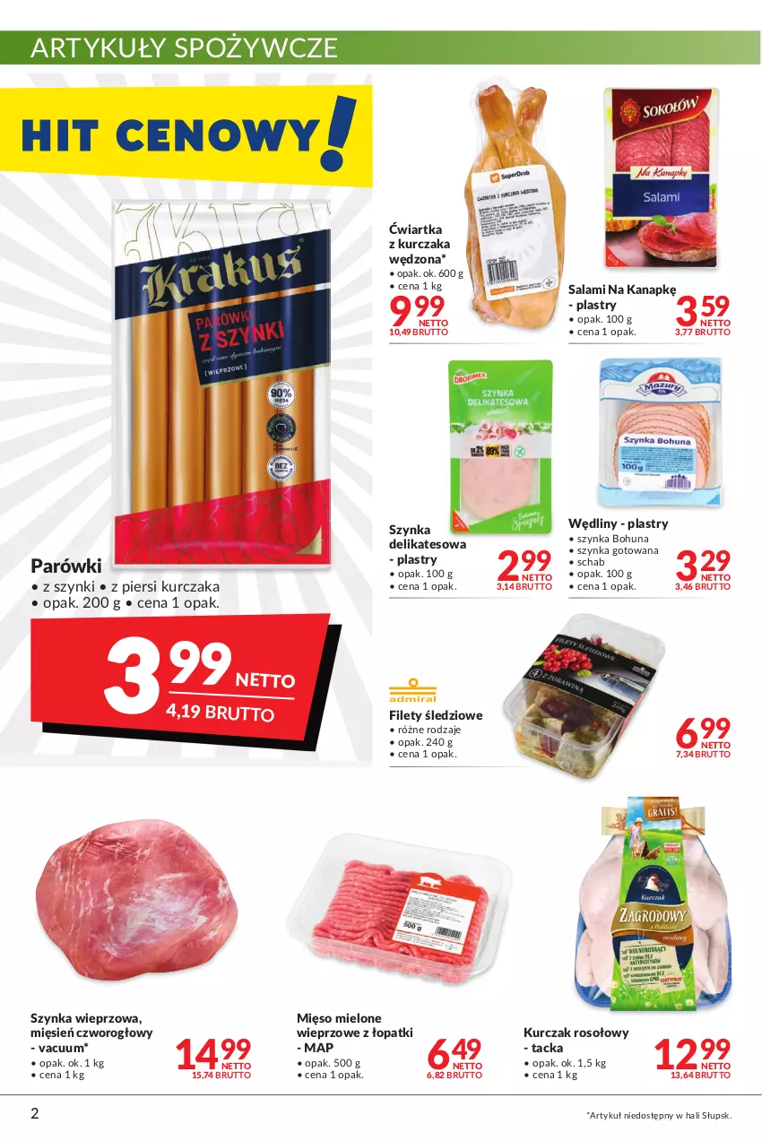 Gazetka promocyjna Makro - [Oferta promocyjna] Artykuły spożywcze i przemysłowe - ważna 27.12.2021 do 05.01.2022 - strona 2 - produkty: Artykuły spożywcze, Kurczak, Mięso, Mięso mielone, Parówki, Salami, Szynka, Szynka delikatesowa, Szynka wieprzowa