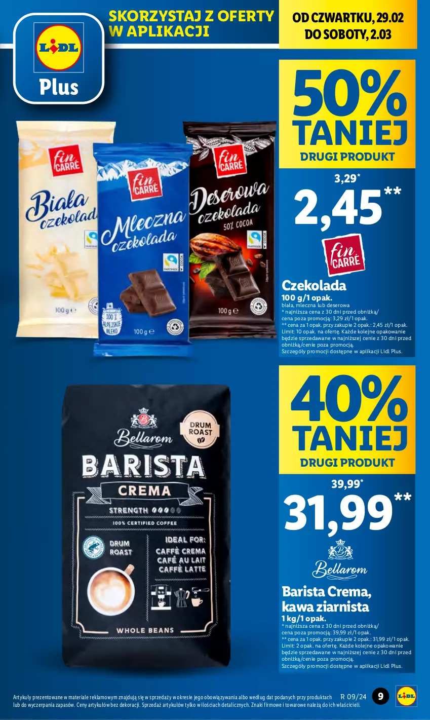 Gazetka promocyjna Lidl - GAZETKA - ważna 29.02 do 02.03.2024 - strona 11 - produkty: Czekolada, Deser, Kawa, Kawa ziarnista, Olej, Ser