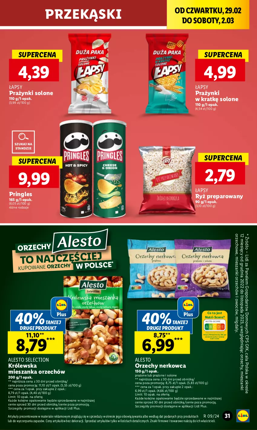 Gazetka promocyjna Lidl - GAZETKA - ważna 29.02 do 02.03.2024 - strona 37 - produkty: Migdały, Olej, Pringles, Ryż, Top, Wazon