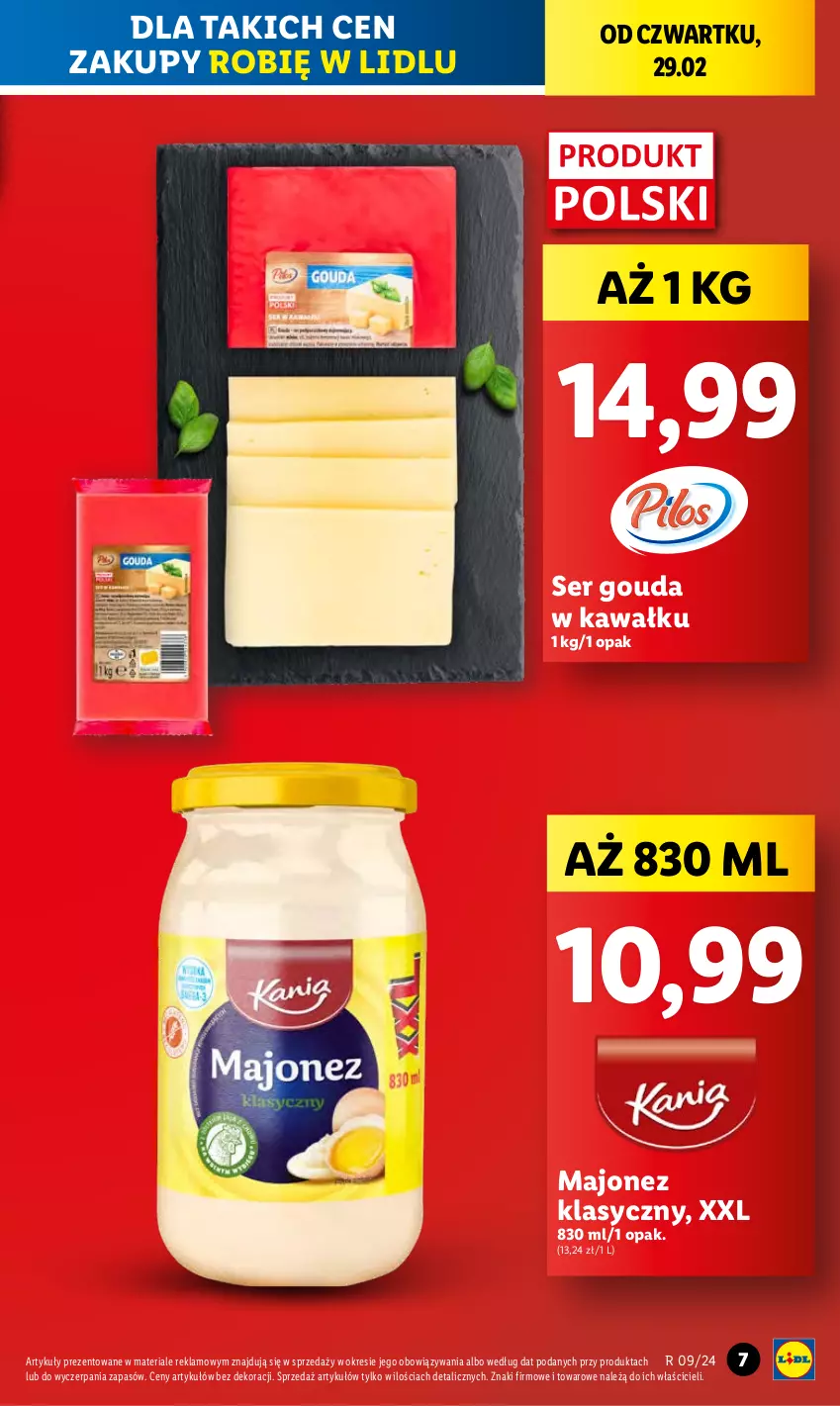 Gazetka promocyjna Lidl - GAZETKA - ważna 29.02 do 02.03.2024 - strona 9 - produkty: Gouda, Kawa, Majonez, Ser