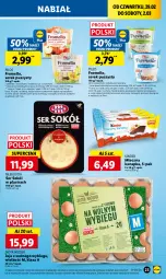 Gazetka promocyjna Lidl - GAZETKA - Gazetka - ważna od 02.03 do 02.03.2024 - strona 27 - produkty: Serek puszysty, Sok, Ser, Jaja, Mlekovita, Serek, Pilos, Sokół, Mleczna kanapka, Olej, Jaja z wolnego wybiegu, Kinder, Mleko