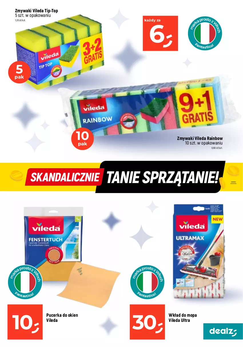 Gazetka promocyjna Dealz - MAKE A DEALZ - ważna 02.01 do 10.01.2024 - strona 19 - produkty: Fa, Mop, Rama, Sprzątanie, Top, Vileda, Wiadro, Wiadro z wyciskaczem, Wkład do mopa