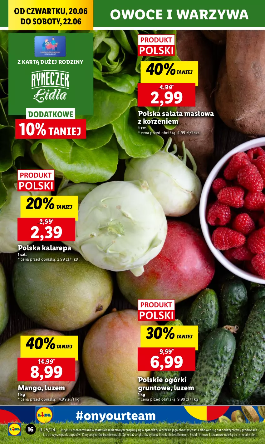 Gazetka promocyjna Lidl - GAZETKA - ważna 20.06 do 22.06.2024 - strona 20 - produkty: Chleb, Grunt, Mango, Masło, Owoce, Sałat, Sałata masłowa, Ser, Warzywa