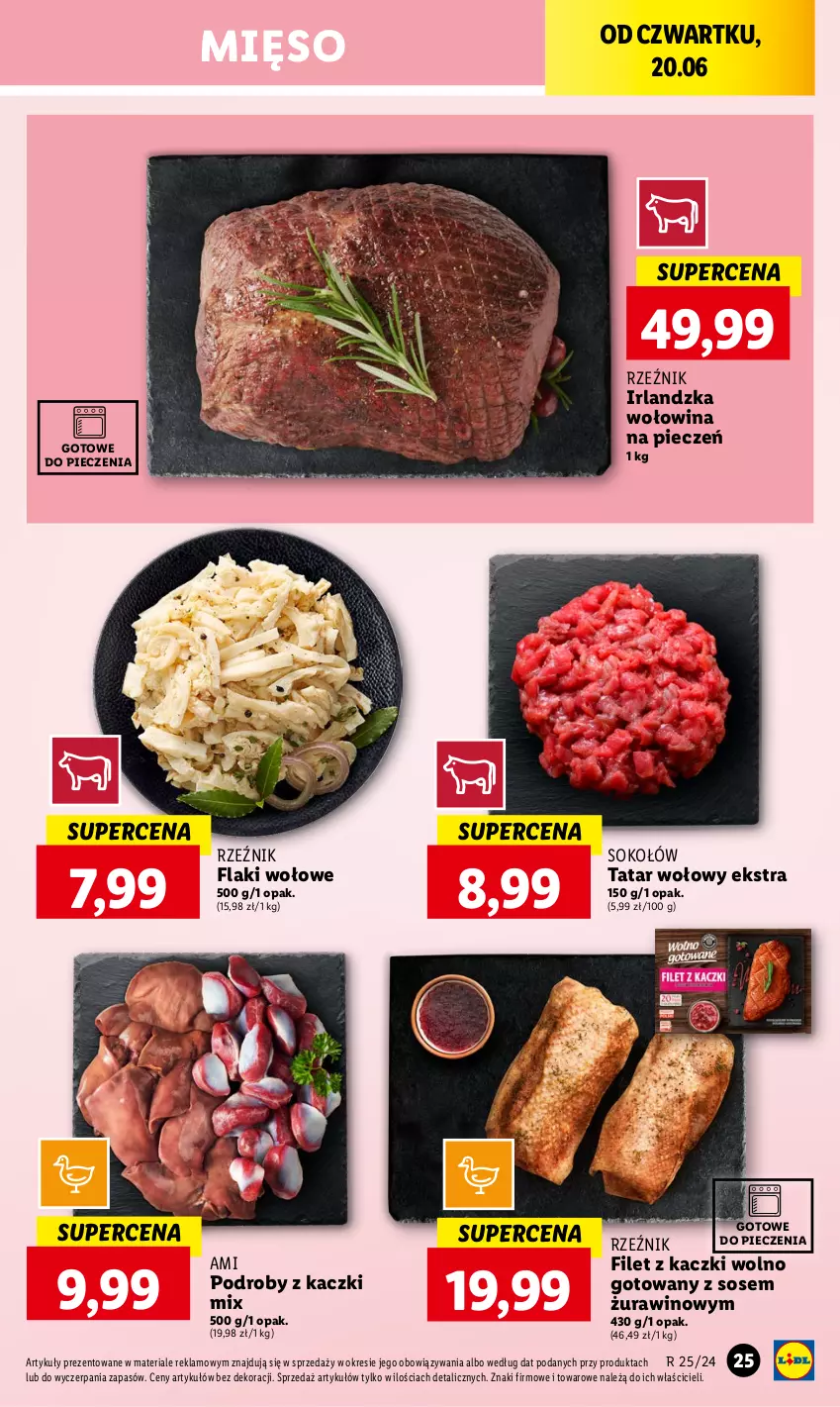 Gazetka promocyjna Lidl - GAZETKA - ważna 20.06 do 22.06.2024 - strona 31 - produkty: Flaki, Flaki wołowe, Mięso, Piec, Podroby z kaczki, Sok, Sokołów, Sos, Tatar wołowy, Wino, Wołowina