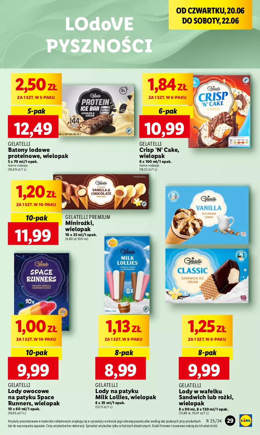 Gazetka promocyjna Lidl - GAZETKA - ważna 20.06 do 22.06.2024 - strona 35 - produkty: Baton, Dove, Lody