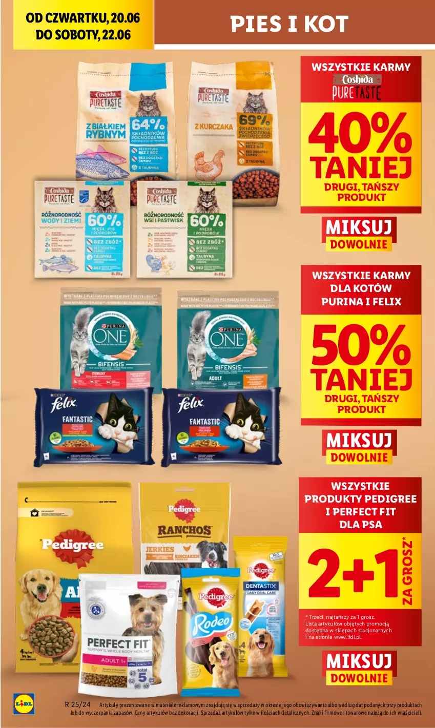 Gazetka promocyjna Lidl - GAZETKA - ważna 20.06 do 22.06.2024 - strona 58 - produkty: Felix, Pedigree, Pur, Purina