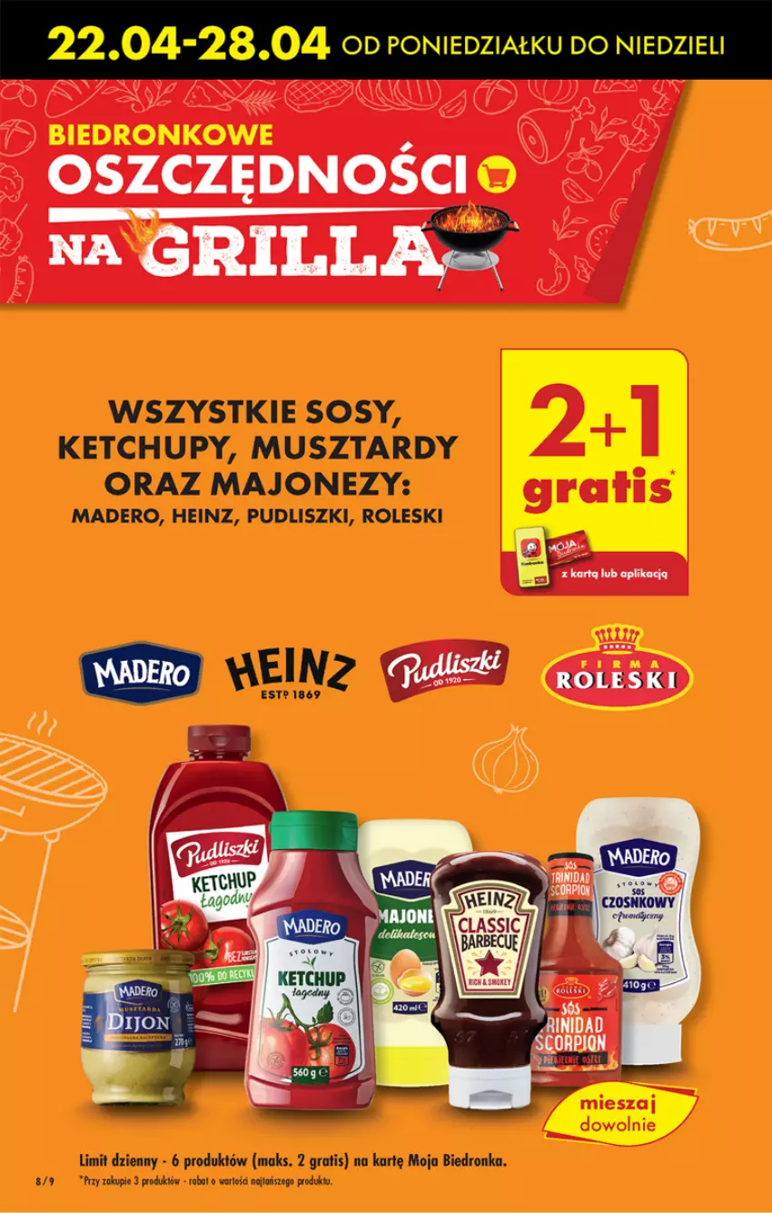 Gazetka promocyjna Biedronka - Od poniedzialku - ważna 22.04 do 27.04.2024 - strona 10 - produkty: Dron, Gra, Grill, Heinz, Ketchup, Majonez, Mus, Pudliszki, Sos