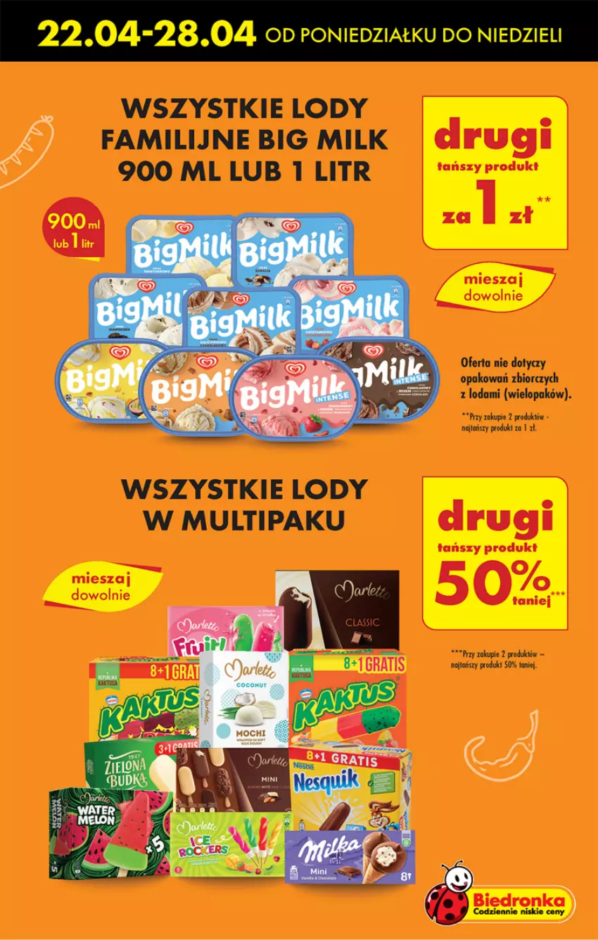 Gazetka promocyjna Biedronka - Od poniedzialku - ważna 22.04 do 27.04.2024 - strona 11 - produkty: Big Milk, Dron, Fa, Lody