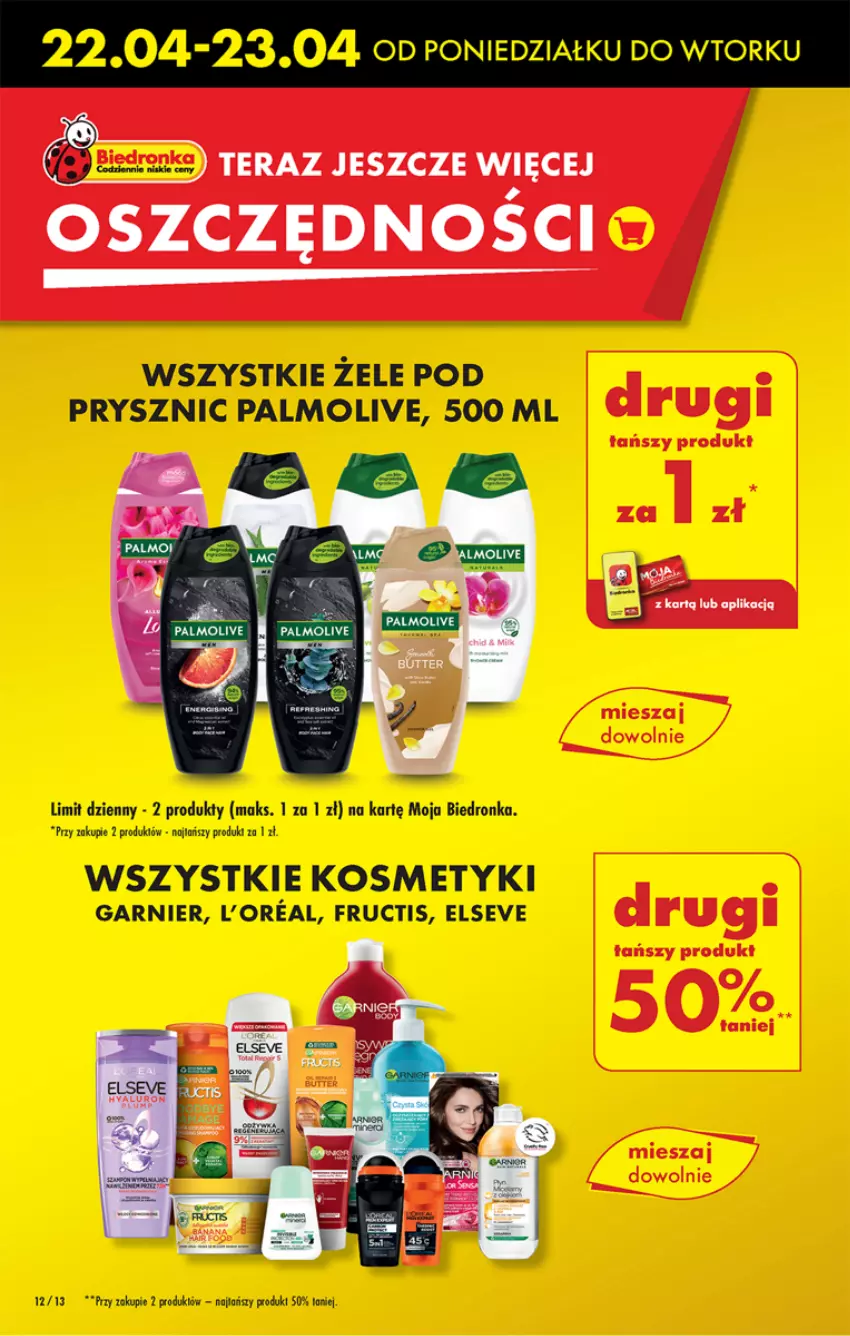 Gazetka promocyjna Biedronka - Od poniedzialku - ważna 22.04 do 27.04.2024 - strona 14 - produkty: Dron, Elseve, Fructis, Garnier, Palmolive, Tera