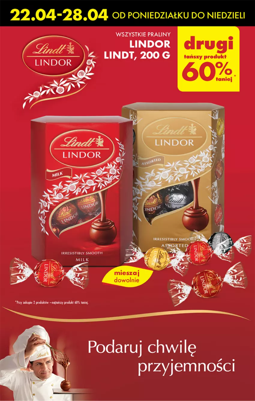 Gazetka promocyjna Biedronka - Od poniedzialku - ważna 22.04 do 27.04.2024 - strona 41 - produkty: Lindor, Lindt, Praliny