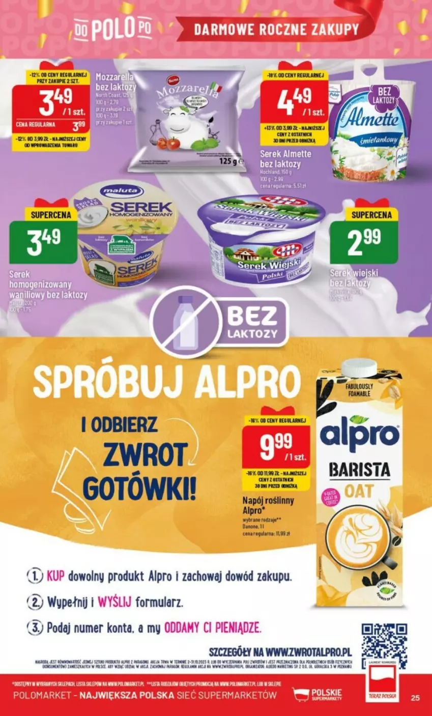 Gazetka promocyjna PoloMarket - ważna 18.10 do 24.11.2023 - strona 18 - produkty: Almette, Alpro, Danone, Hochland, Ser, Serek