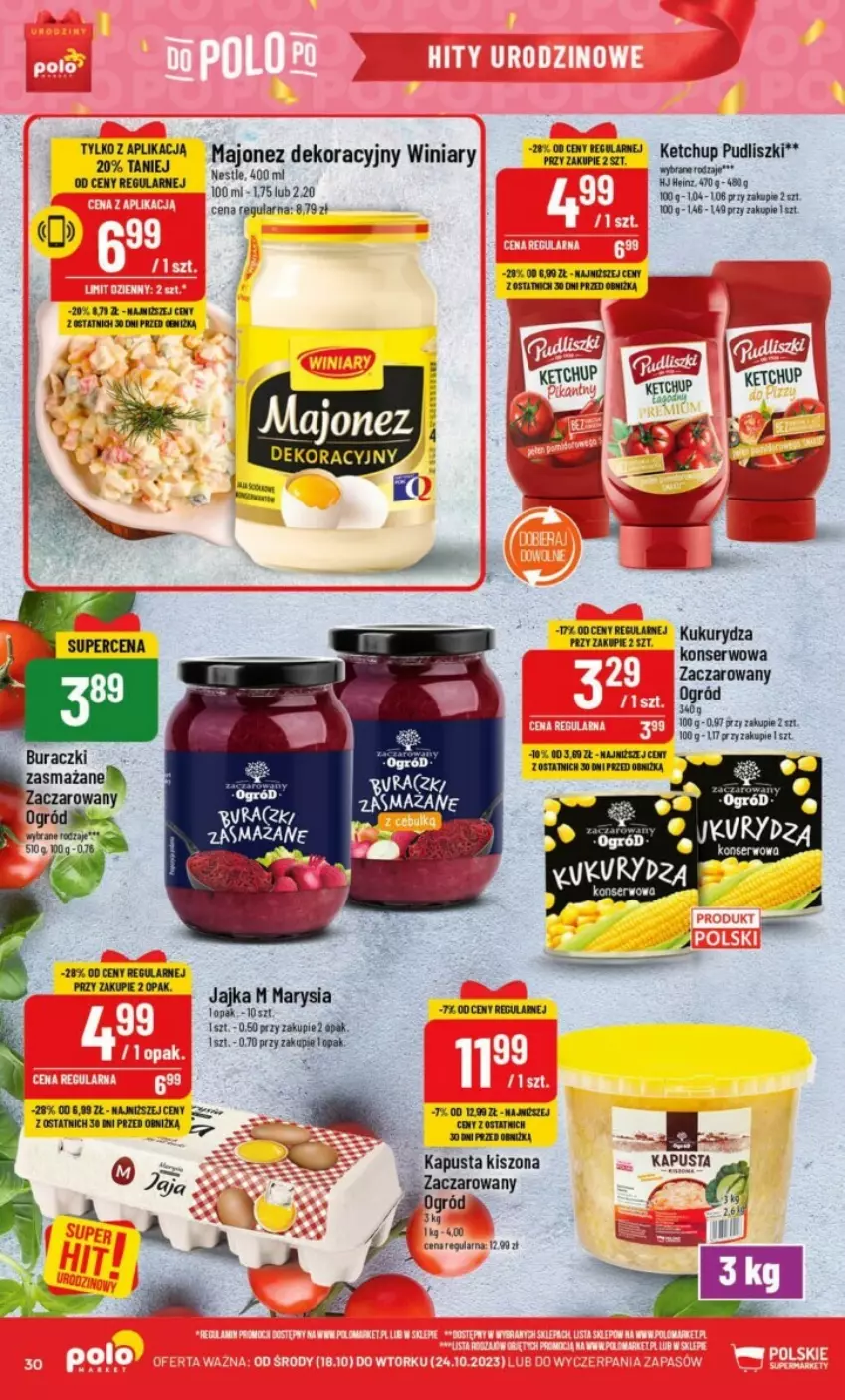 Gazetka promocyjna PoloMarket - ważna 18.10 do 24.11.2023 - strona 24 - produkty: Buraczki, Heinz, Ketchup, Kukurydza, Kukurydza konserwowa, Majonez, Ogród, Pudliszki, Ser, Winiary