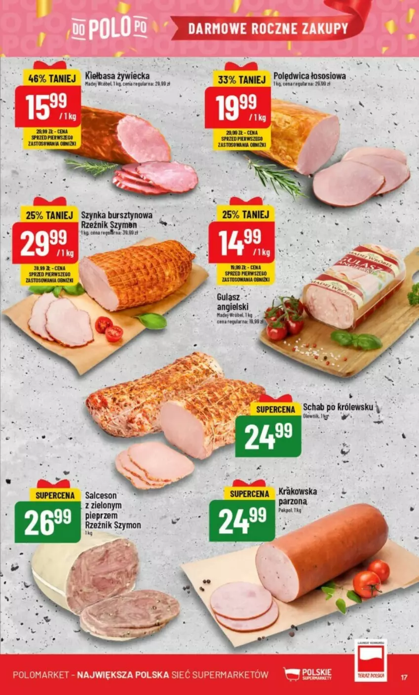 Gazetka promocyjna PoloMarket - ważna 18.10 do 24.11.2023 - strona 9 - produkty: Bursztyn, Kiełbasa, Salceson, Sos, Szynka