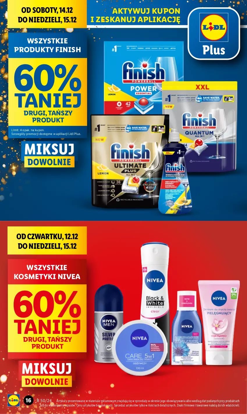 Gazetka promocyjna Lidl - GAZETKA - ważna 12.12 do 15.12.2024 - strona 16 - produkty: Finish, Nivea