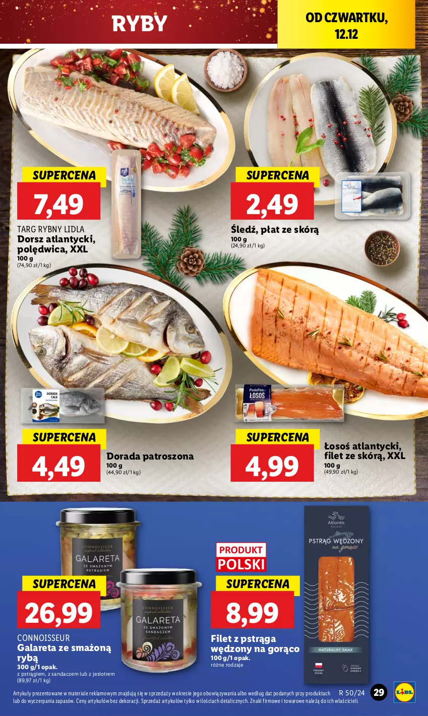 Gazetka promocyjna Lidl - GAZETKA - ważna 12.12 do 15.12.2024 - strona 31 - produkty: Dorsz, Filet z pstrąga, Gala, Polędwica, Pstrąg, Sandacz