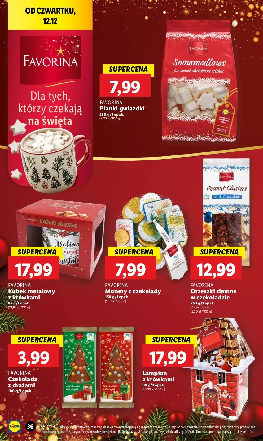 Gazetka promocyjna Lidl - GAZETKA - ważna 12.12 do 15.12.2024 - strona 38 - produkty: Czekolada, Fa, Kubek, Lampion, Orzeszki, Orzeszki ziemne