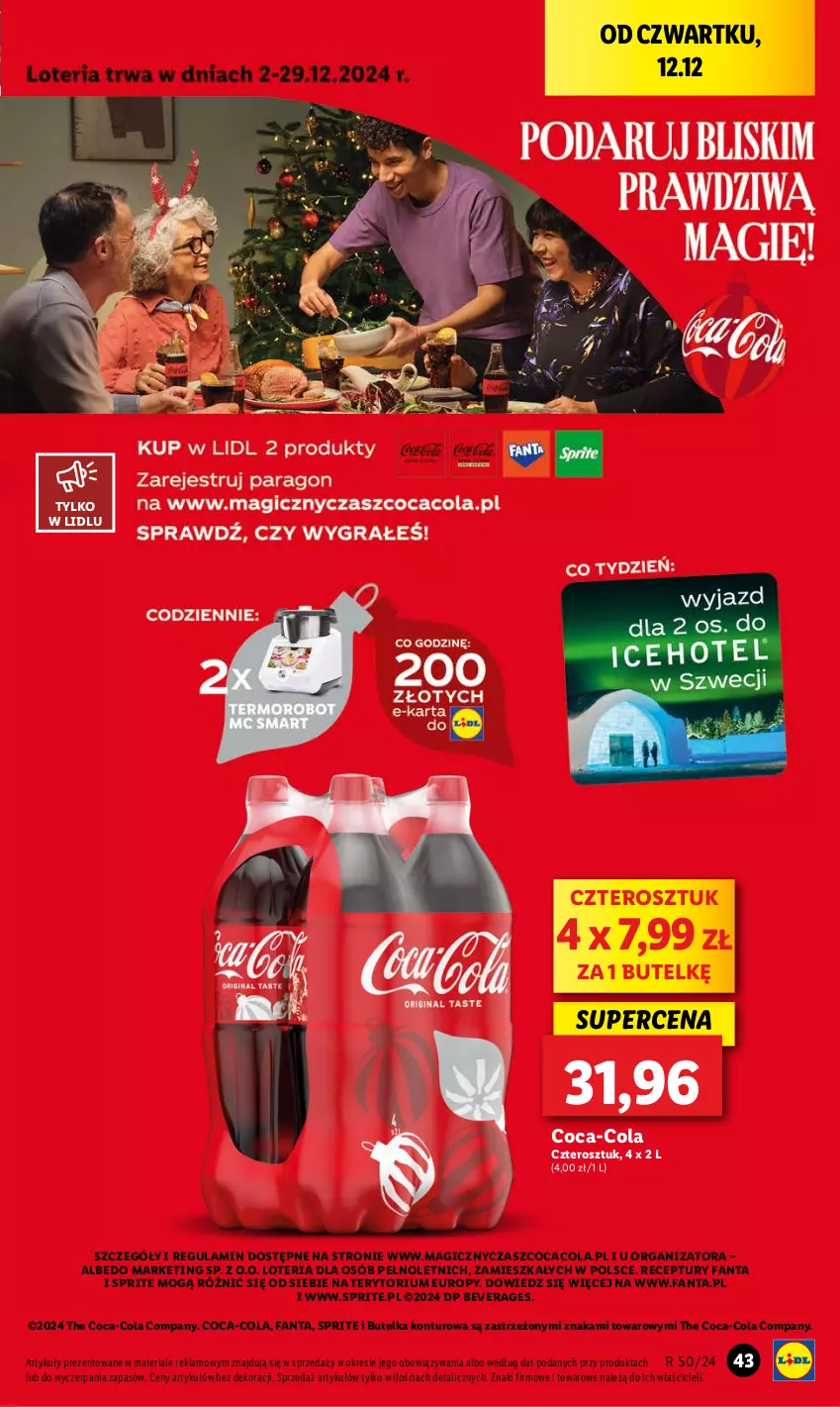 Gazetka promocyjna Lidl - GAZETKA - ważna 12.12 do 15.12.2024 - strona 45 - produkty: Coca-Cola, Fa, Fanta, Sprite