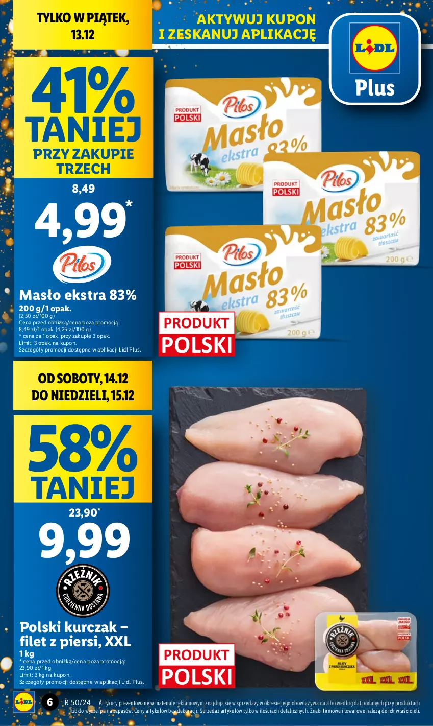 Gazetka promocyjna Lidl - GAZETKA - ważna 12.12 do 15.12.2024 - strona 6 - produkty: Kurczak, Masło