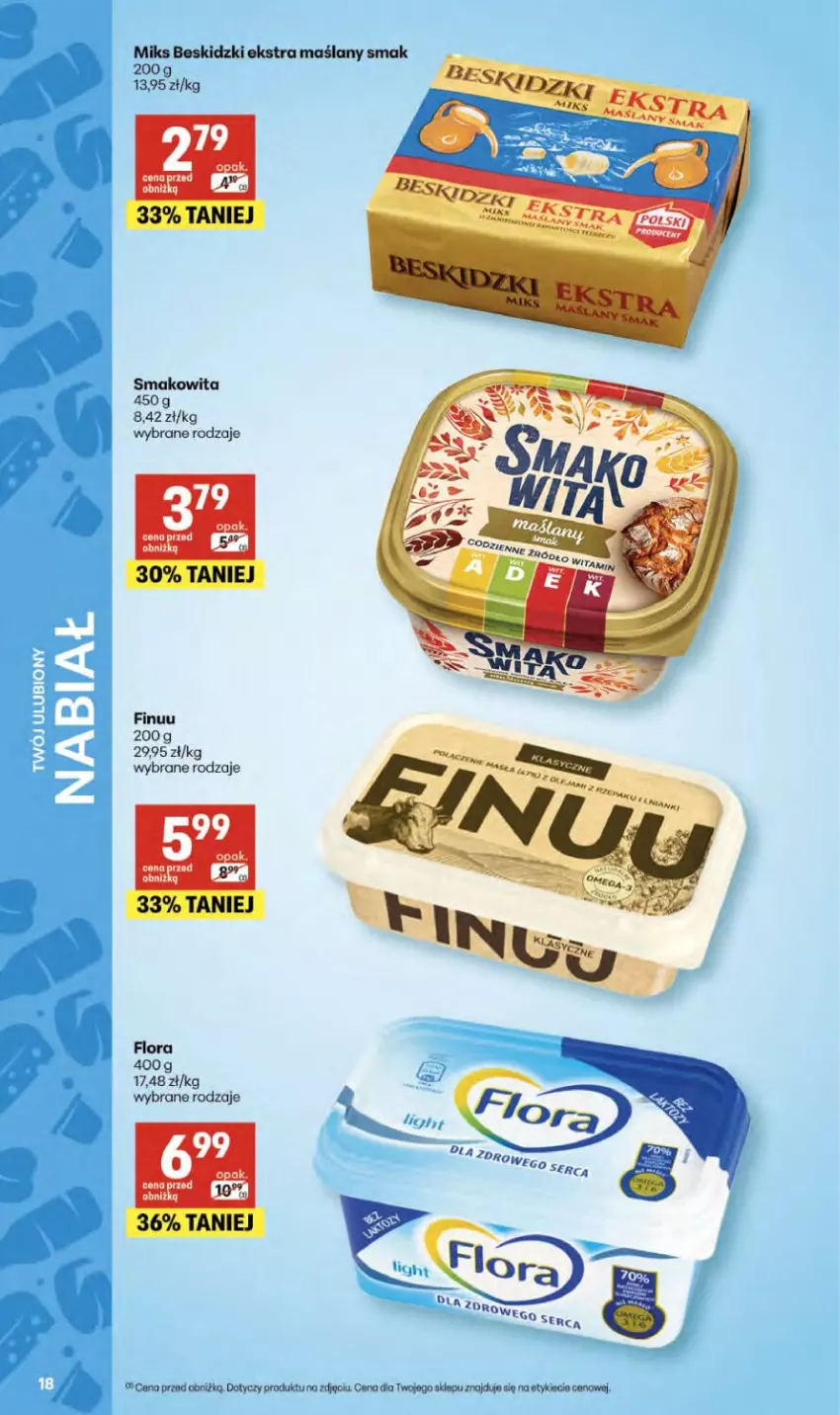Gazetka promocyjna Delikatesy Centrum - Franczyza DC15 Czwartek - ważna 09.04 do 15.04.2026 - strona 18 - produkty: Beskidzki, Finuu, Flora, Smakowita