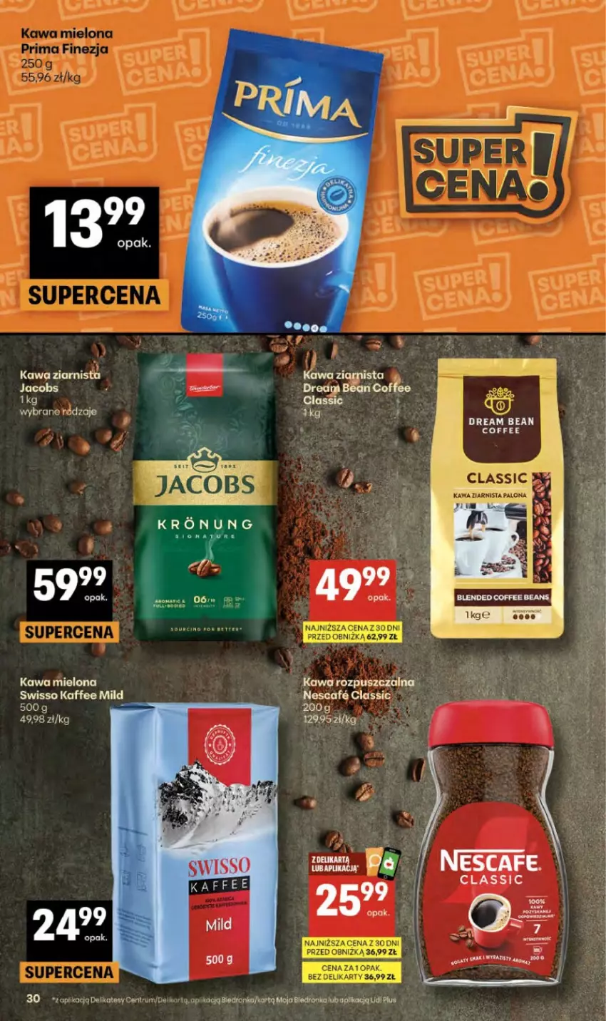 Gazetka promocyjna Delikatesy Centrum - Franczyza DC15 Czwartek - ważna 09.04 do 15.04.2026 - strona 30 - produkty: Kawa, Kawa mielona, Kawa ziarnista