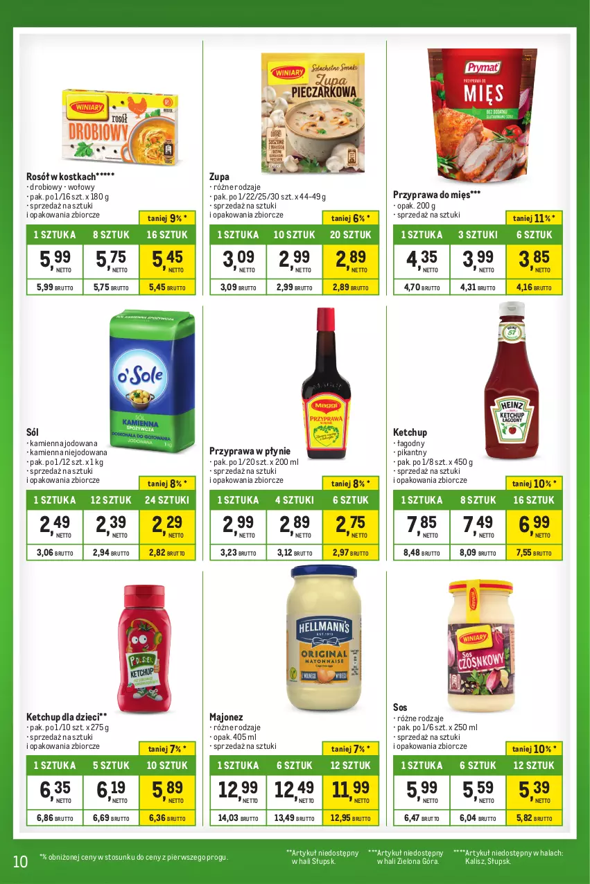 Gazetka promocyjna Makro - Kupujesz więcej płacisz mniej - ważna 01.10 do 31.10.2023 - strona 10 - produkty: Dzieci, Ketchup, Majonez, Przyprawa w płynie, Rosół, Sól, Sos, Zupa