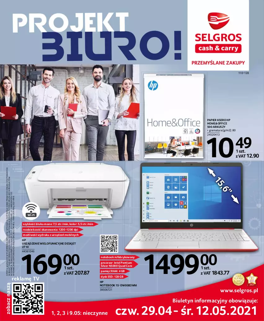 Gazetka promocyjna Selgros - Katalog biuro - ważna 29.04 do 12.05.2021 - strona 1 - produkty: Cień, Fa, Gra, HP, Intel, LG, Mobil, Notebook, Papier, Pentium, Procesor, Rama, Ser, Tran, Urządzenie wielofunkcyjne