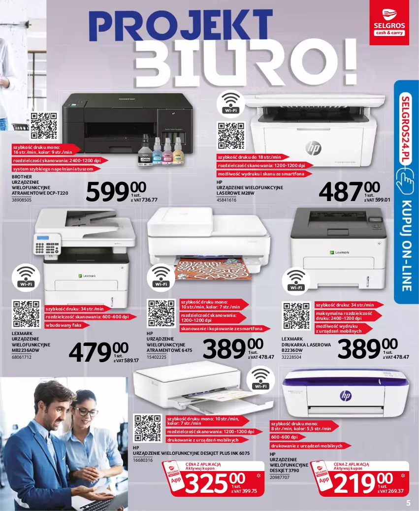 Gazetka promocyjna Selgros - Katalog biuro - ważna 29.04 do 12.05.2021 - strona 5 - produkty: Brother, Drukarka, Fa, HP, Mobil, Ser, Smartfon, Tusz, Urządzenie wielofunkcyjne