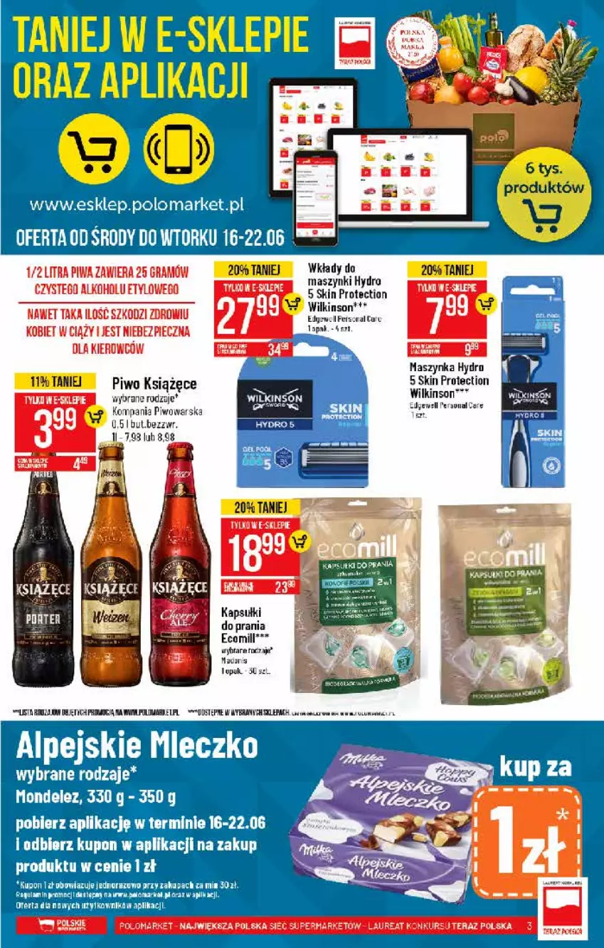 Gazetka promocyjna PoloMarket - Gazetka pomocyjna - ważna 16.06 do 22.06.2021 - strona 3 - produkty: Gra, Książęce, Laur, Maszynka, Piec, Piwa, Piwo, Szynka, Tera