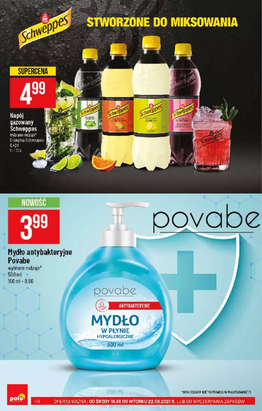 Gazetka promocyjna PoloMarket - Gazetka pomocyjna - ważna 16.06 do 22.06.2021 - strona 40 - produkty: Mydło, Napój