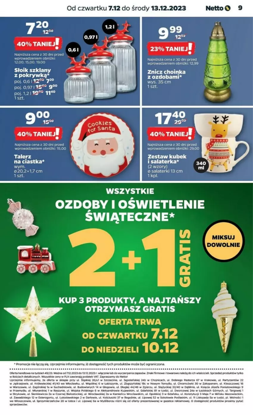 Gazetka promocyjna Netto - ważna 07.12 do 13.12.2023 - strona 10 - produkty: Choinka, Ciastka, EPEE, Fa, Gra, Inka, Kujawski, LG, Mars, Merci, Ozdoba, Salaterka, Sok, Sos, Stock, Talerz, Top, Znicz