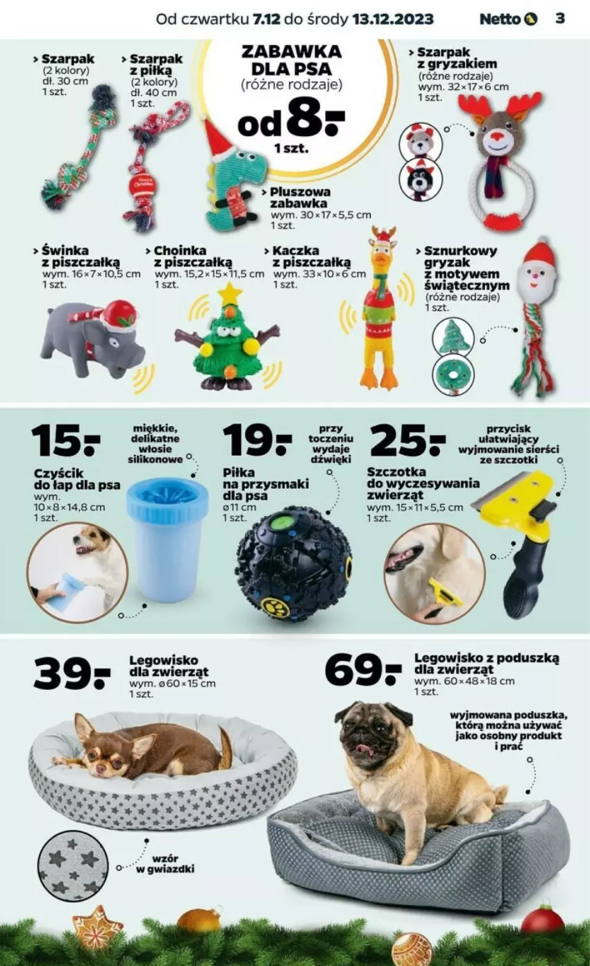 Gazetka promocyjna Netto - ważna 07.12 do 13.12.2023 - strona 4 - produkty: Choinka, Gry, Inka, Kaczka, LEGO, Legowisko, Poduszka, Zabawka