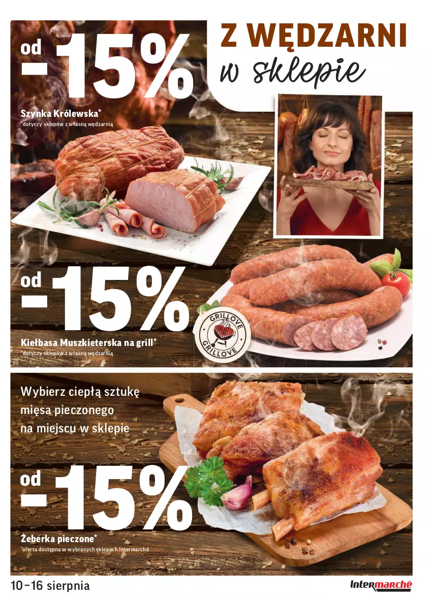 Gazetka promocyjna Intermarche - Gazetka promocyjna - ważna 10.08 do 16.08.2021 - strona 11 - produkty: Grill, Kiełbasa, Mus, Piec, Szynka, Szynka Królewska