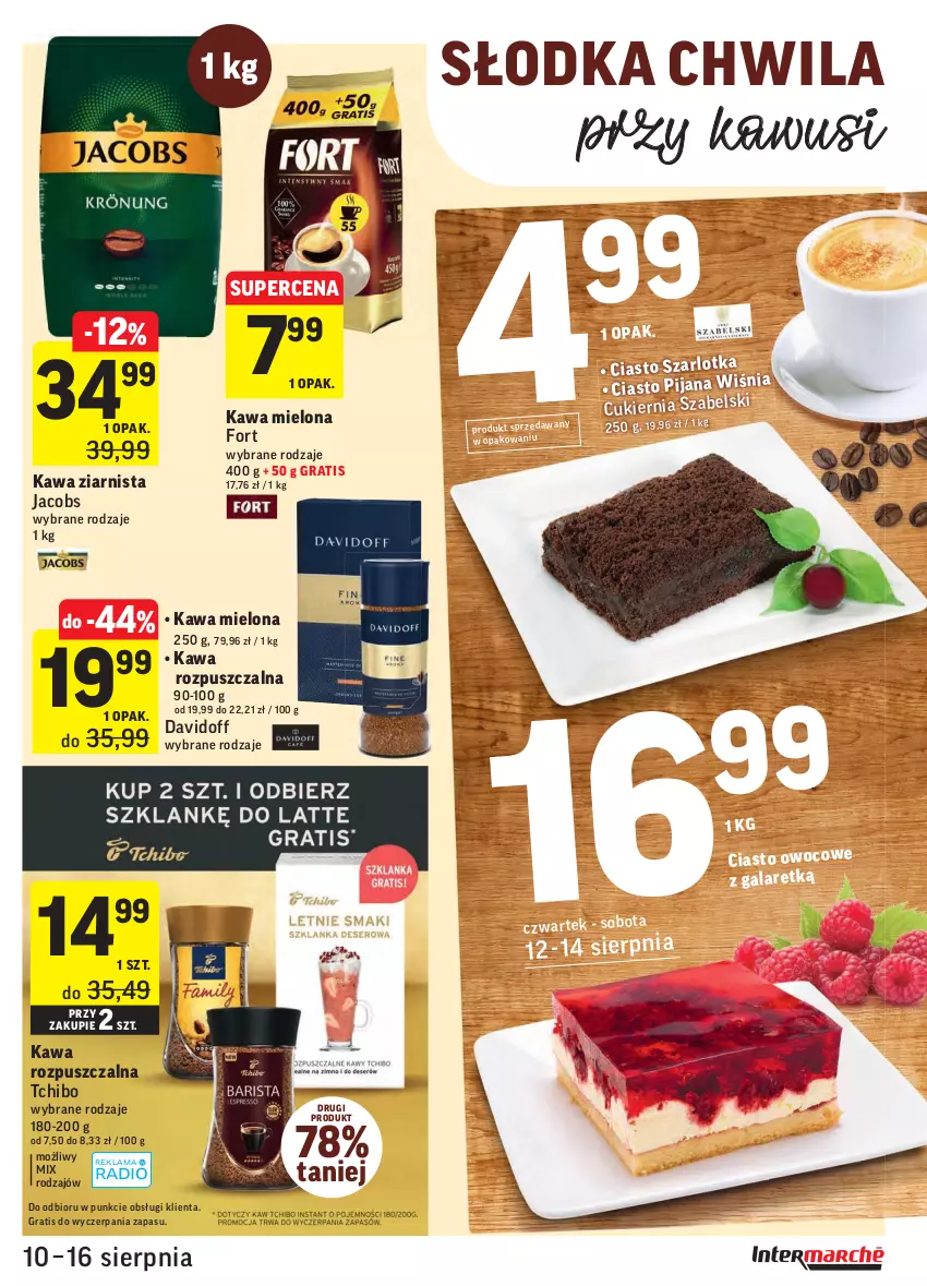 Gazetka promocyjna Intermarche - Gazetka promocyjna - ważna 10.08 do 16.08.2021 - strona 25 - produkty: Cukier, Davidoff, Gala, Gra, Jacobs, Kawa, Kawa mielona, Kawa rozpuszczalna, Kawa ziarnista, Słodka Chwila, Tchibo