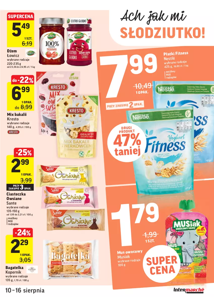 Gazetka promocyjna Intermarche - Gazetka promocyjna - ważna 10.08 do 16.08.2021 - strona 27 - produkty: Dżem, Mus, Sante