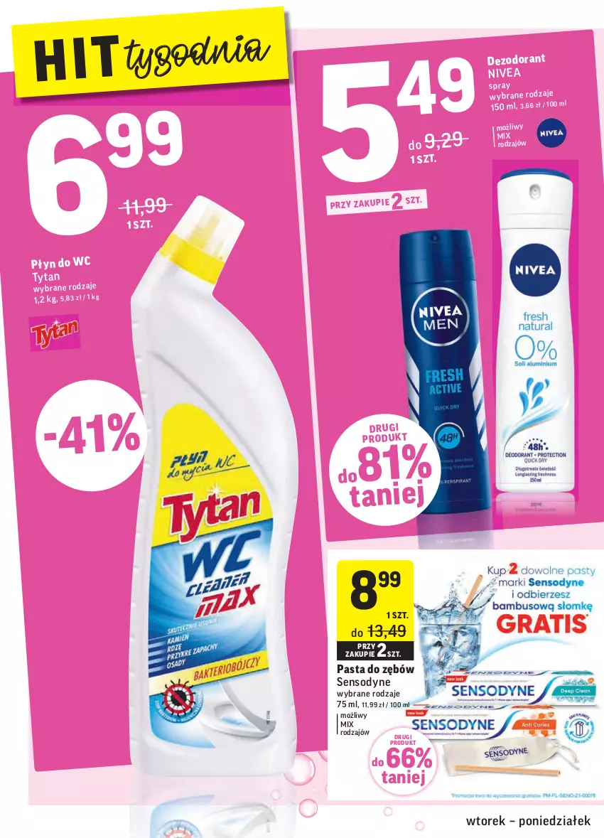 Gazetka promocyjna Intermarche - Gazetka promocyjna - ważna 10.08 do 16.08.2021 - strona 34 - produkty: Dezodorant, Nivea, Pasta do zębów, Sensodyne